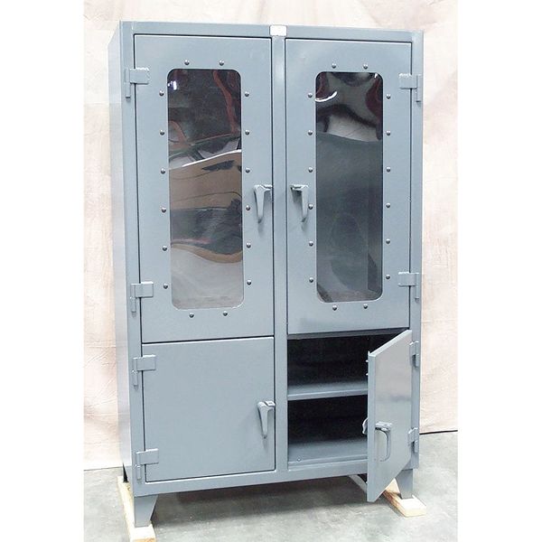 Strong Hold 12 ga. ga. Steel Storage Cabinet, 48 in W, 78 in H, Stationary 46-4DLD-248