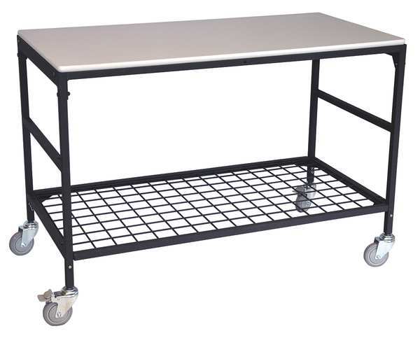 Irsg Adjustable Mobile Work Table, 26 In. W ERGO-50-K1