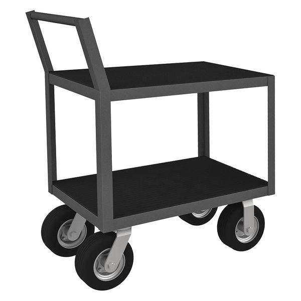 Zoro Select Steel Low-Profile Instrument Cart with Flush Metal Shelves, Raised, 2 Shelves, 1,200 lb LIC-2436-2-8SPN-95