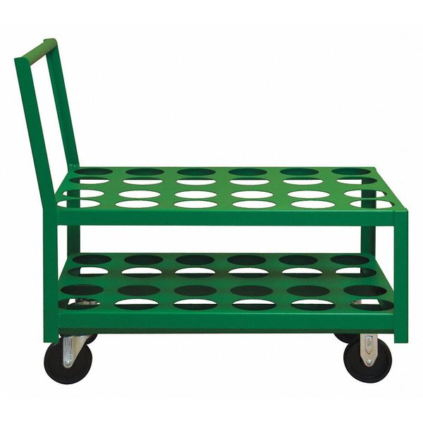 Zoro Select Medical Cylinder Cart, 1400 lb., 36 In.L MCC-2436-5PO-83T