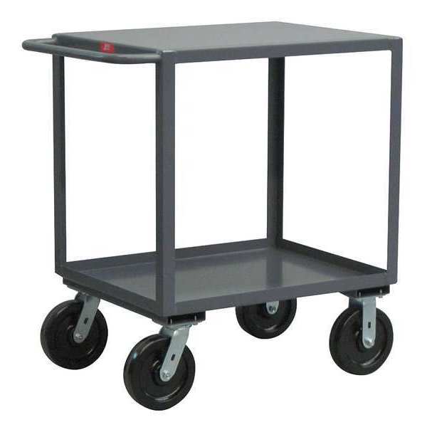 Jamco Utility Cart with Lipped & Flush Metal Shelves, Steel, Flat, 2 Shelves, 4,800 lb SD336P800GP