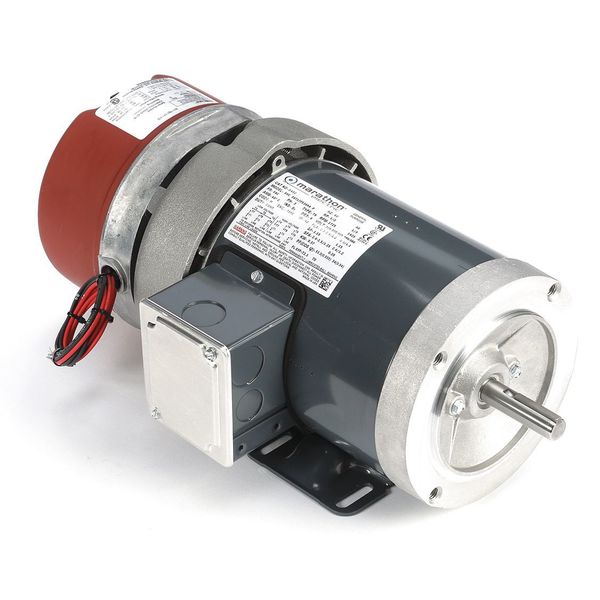 Marathon Motors Brake Motor, TEFC, 1/2 HP, 56C, 208-230/460 056T17F5349