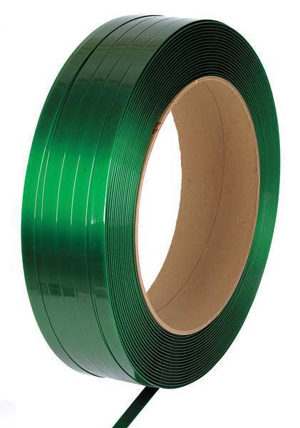 Zoro Select Strapping, Polyester, Waxed, 2200 ft. L 16P060