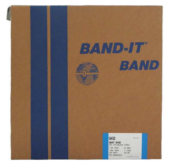 Band-It Stainless Steel Band, 44 mil, 100 ft. L GRG432