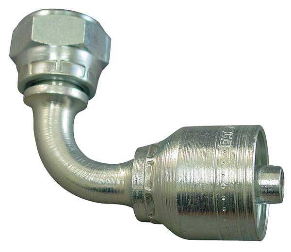 Eaton Aeroquip Hose Fitting, Metric Light, 90, 1/4, M14X1.5 1A6DLB4