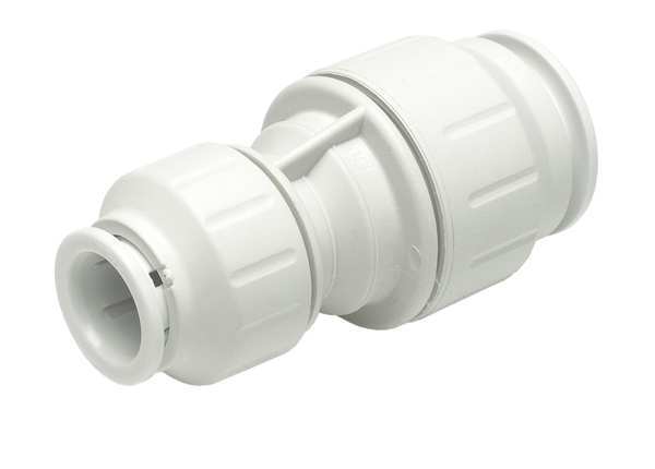 John Guest Reducing Coupling, 1 x 3/4 In., PEX, White PEI203628