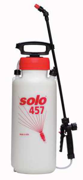 Solo 3 gal. Handheld Sprayer, Polyethylene Tank, Cone, Fan, Jet Spray Pattern, 48" Hose Length 457