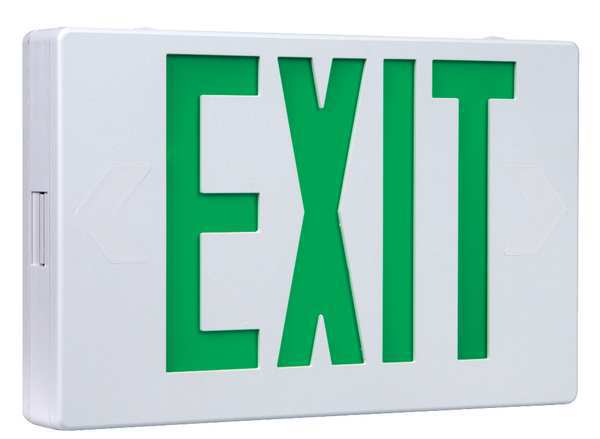 Cooper Lighting Exit Sign, 3.0W, Green, 1 or 2 Faces APX7G