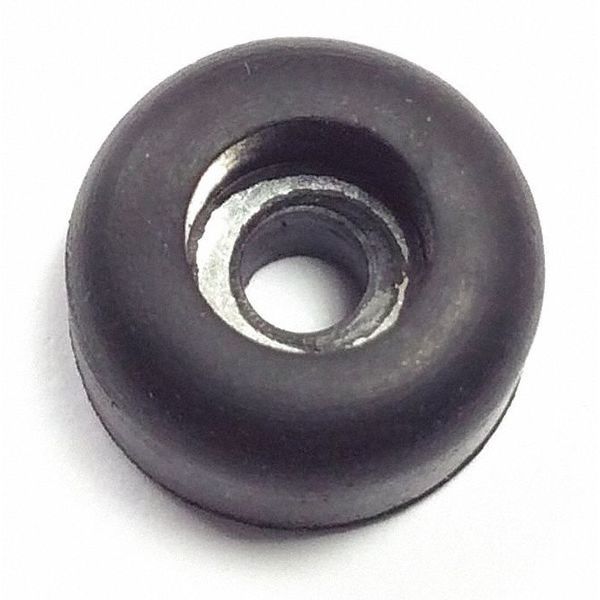 Zoro Select Bumper, Rubber, Black, 3/16"H x 1/2"W, PK.50 207W-017