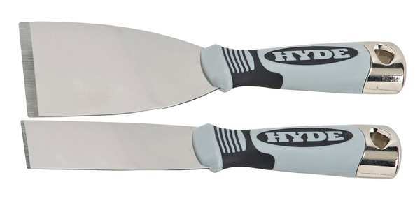 Hyde Putty Knife Set, Stiff, 1-1/2, 3" W, 2 Pc., Standards: ANSI 48910