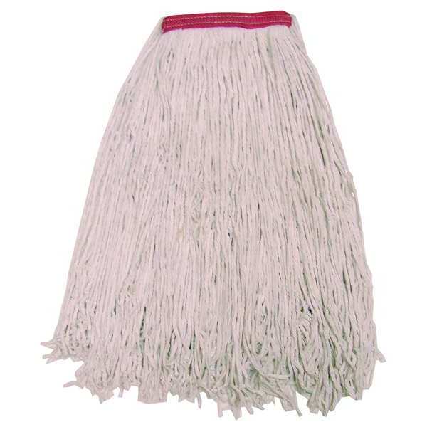 Tough Guy 1 in String Wet Mop, 12 oz Dry Wt, Slide On Connection, Cut-End, Beige, Polyester/Rayon 16W211