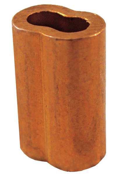 Loos Wire Rope Oval Sleeve, 3/16 In, 122 Copper SL2-6
