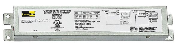 Lumapro CFL Ballast, Electronic, 104W, 120 to 277V 16X957