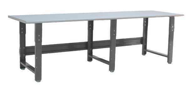 Benchpro Bolted Workbenches, ESD Laminate, 120" W, 30" to 36" Height, 1600 lb., Straight RD36120