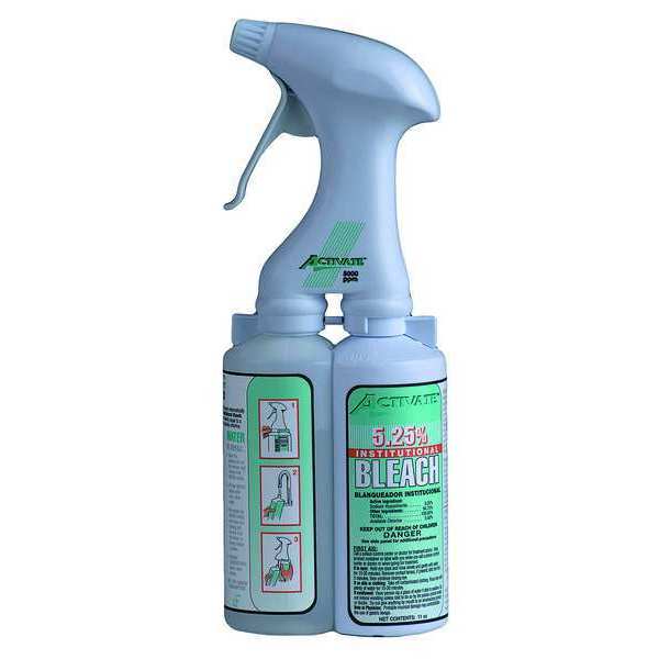 Activate Bleach Disinfectant, 11 oz. Trigger Spray Bottle, Unscented MLCS00060C