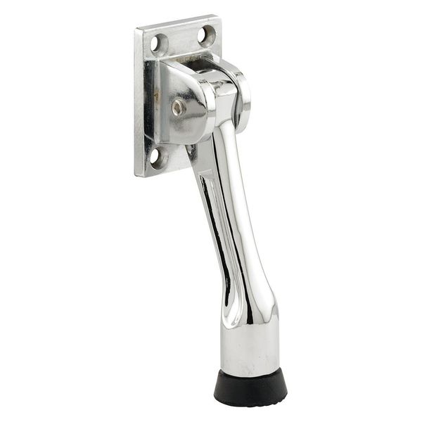 Primeline Tools Door Holder, 4 in., Zinc Diecast, Chrome-Plated Finish, Drop Down (Single Pack) MP4537