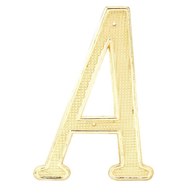 Primeline Tools 4 in. House Letter A, Diecast, Brass Finish (2 Pack) MP4292