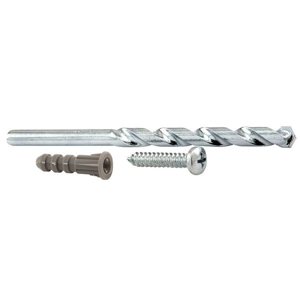 Primeline Tools Masonry Drill Bit with Anchors and Screws, 1/4 in. Drill Bit, Plastic (Single Pack) MP10741