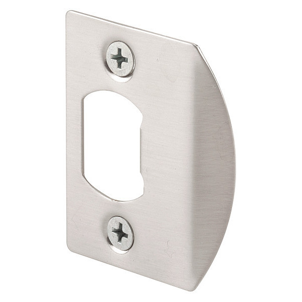 Primeline Tools Standard Latch Strike, 1-5/8 in., Stamped Steel, Satin Nickel-Plated (2 Pack) MP2456