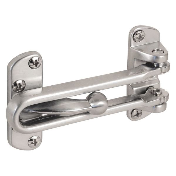 Primeline Tools Swing Bar Lock, 3-7/8 in. Bar Length, Diecast Zinc, Satin Chrome (Single Pack) MP4122