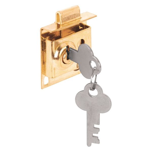 Primeline Tools Mail Box Lock, Keyed, 5/16 in. Bolt, Brass Plated (Single Pack) MP4049