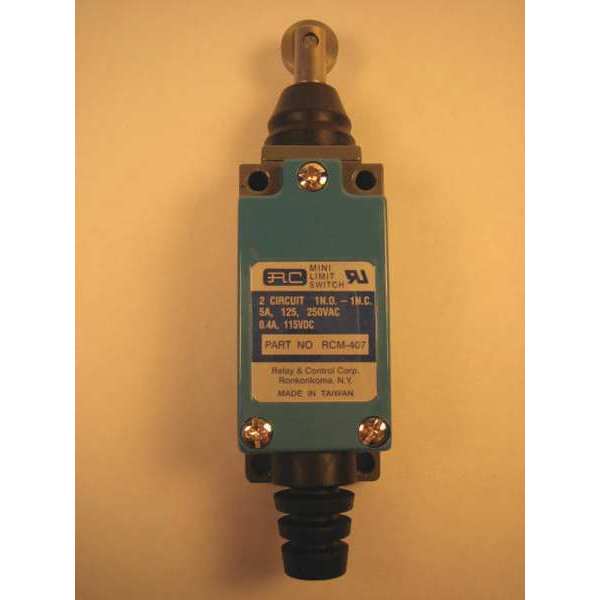 Relay And Control Limit Switch, Push Roller, 1NC/1NO, 5A @ 250V AC RCM-407