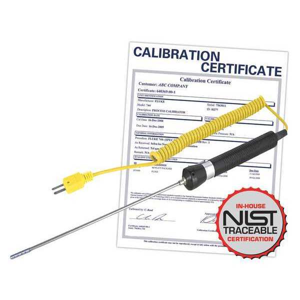 Reed Instruments Air/Gas Thermocouple Probe, Type K, -58 to 1652°F (-50 to 900°C) with NIST Calibration Certificate R2940-NIST