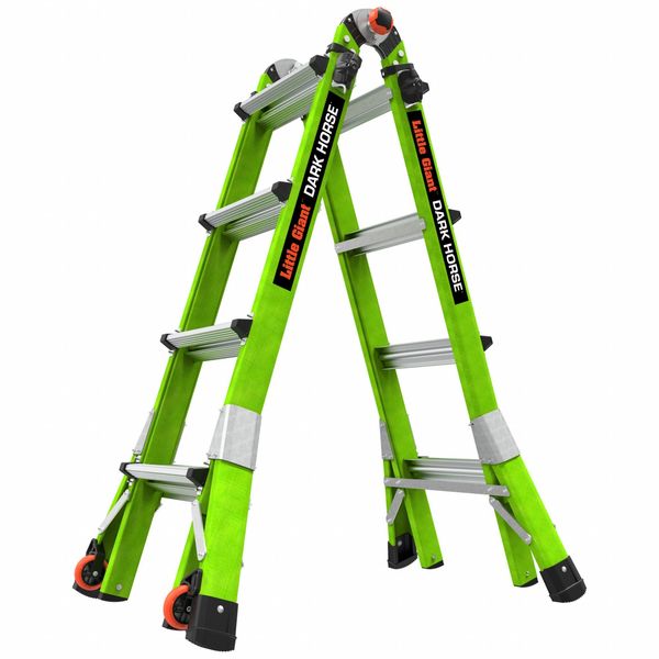Little Giant Ladders Ladder, Fiberglass, 4 to 7 ft H, 300 lb Cap 16117-001