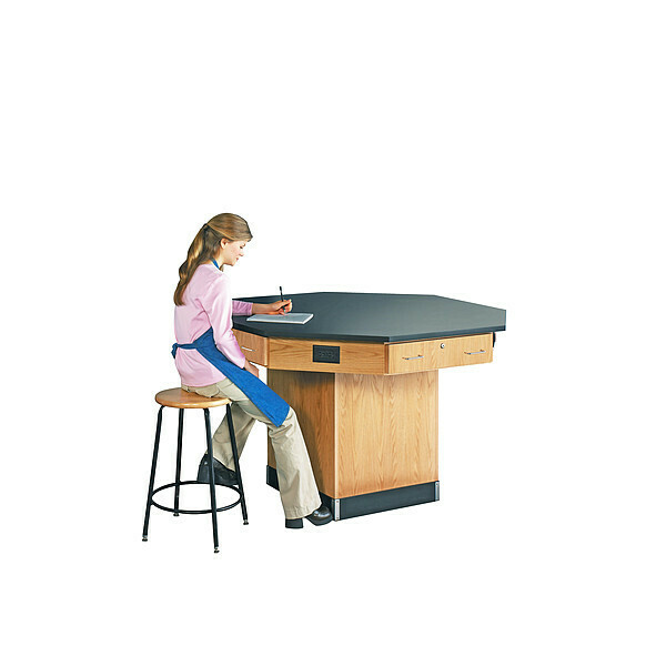 Diversified Woodcraft Octagon Workstation, 36 in Overall L. 1616KF