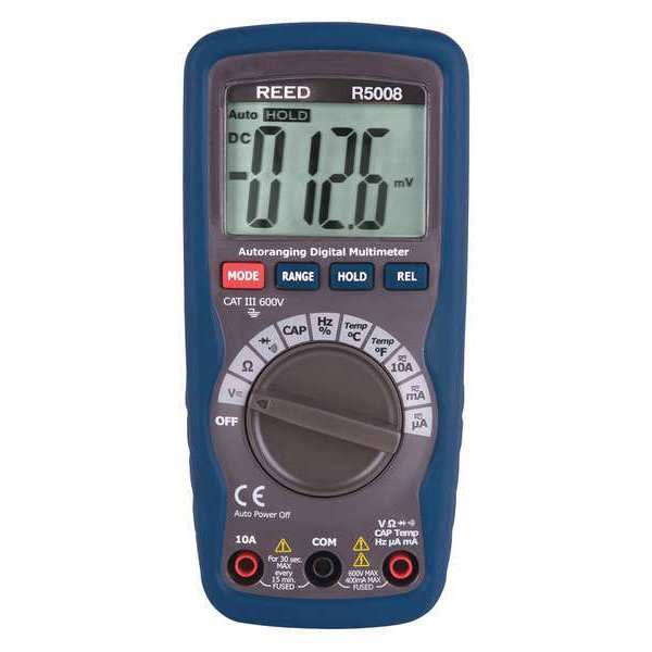 Reed Instruments Compact Digital Multimeter with Temperature R5008