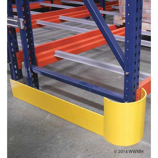 Worldpro-Aisleguard Pallet Rack End Guard Right, 42"D NDEA12RC42630Y