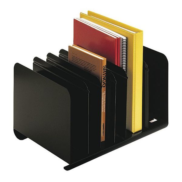 Mmf Industries Adjustable Steel Book Rack, Black 26413BRBLA