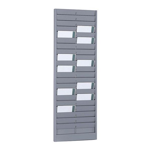 Mmf Industries Swipe Card/Badge Rack, 40 Card, Gray 20401