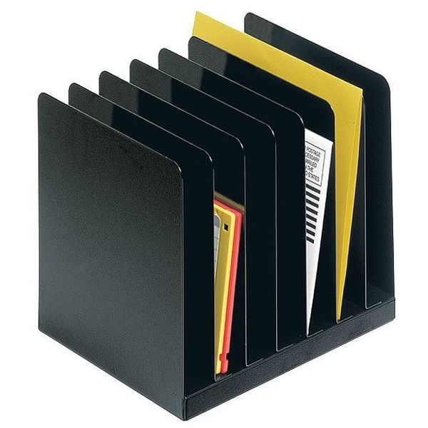 Mmf Industries Message File Organizer, 7 Slots, Black 26741BLA