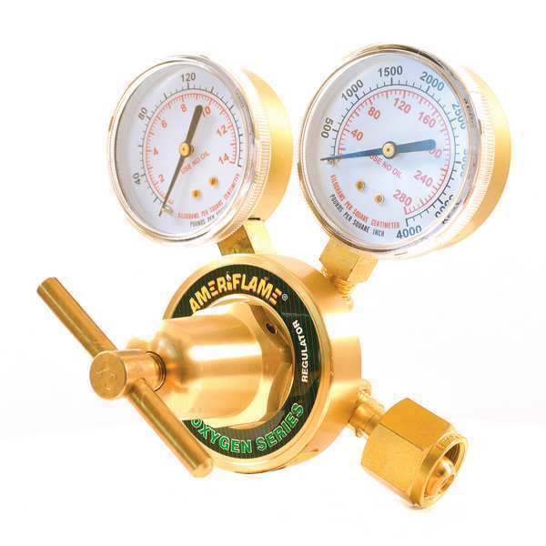 Zoro Select Heavy Duty Oxygen Regulator, CGA540 R350-540