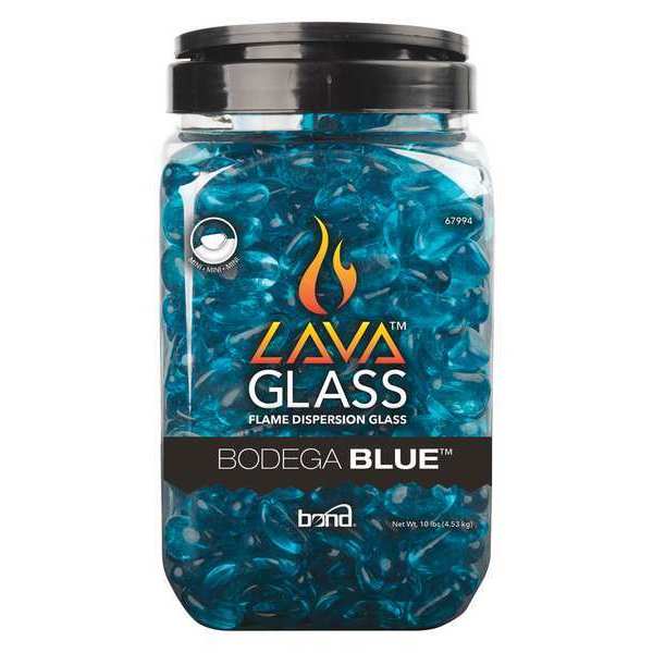 Lavaglass Flame Dispersion Glass, Mini Bodega Blue 67971