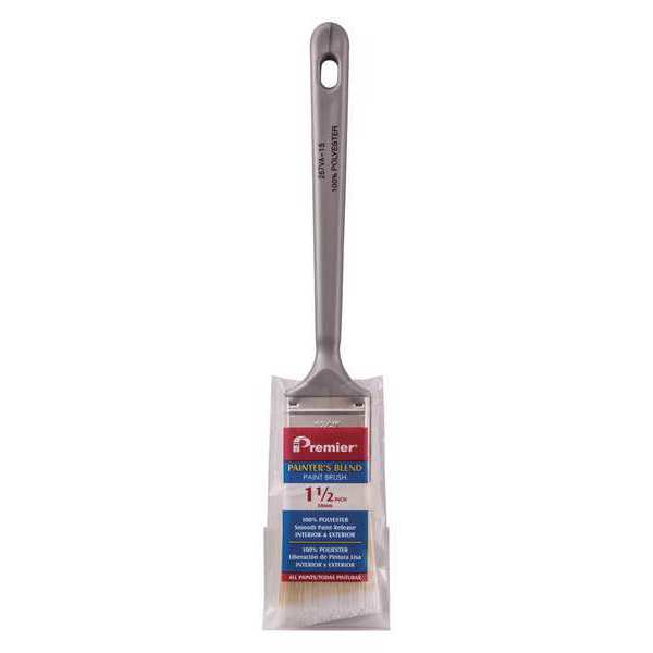 Premier 1-1/2" Angle Sash Paint Brush, Polyester Bristle, Plastic Handle, 12 PK 267VA-15