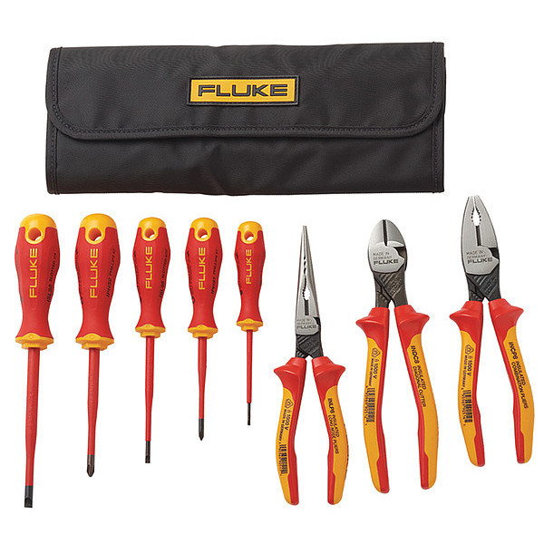 Fluke 8pc. Insulated Plier/ Screwdriver Hand Tool Kit IKST7