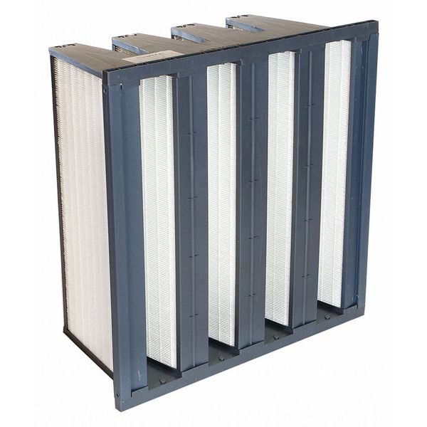 Koch Filter MiniPleat Filter, 4Vs, MERV16, 24"x24"x12" 111-691-101