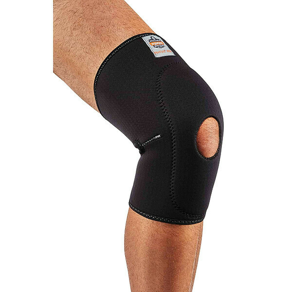 Proflex By Ergodyne Knee Sleeve, XL, 18"Cir Max, Black 615