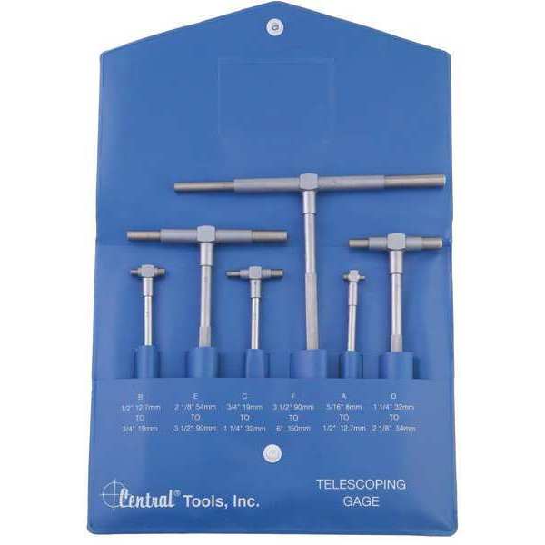 Central Tools Telescoping Gage Set, 6 pcs. 06554-00