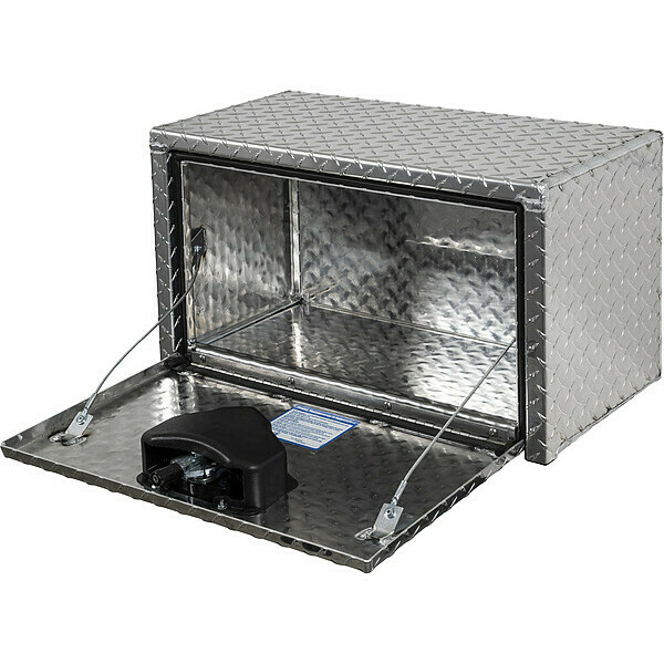 Buyers Products Truck Box, Underbody, Diamond Tread Aluminum, 24"W, Silver, 2.2 cu. ft. 1705150