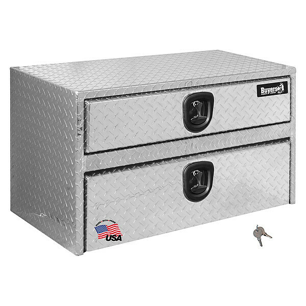 Buyers Products 20x18x48 Inch Diamond Tread Aluminum Underbody Truck Box With Drawer 1712210