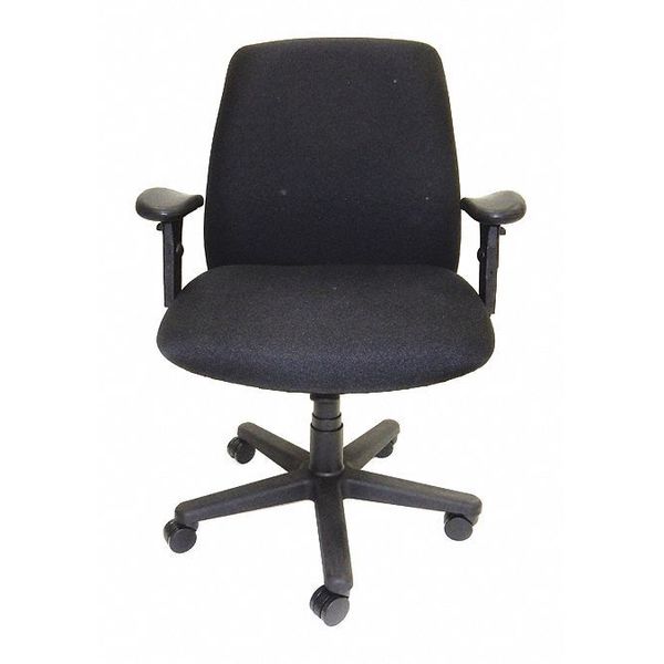 Shopsol Big and Tall Chair, Fabric, 19" to 22-1/2" Height, Adjustable Arms 1010354