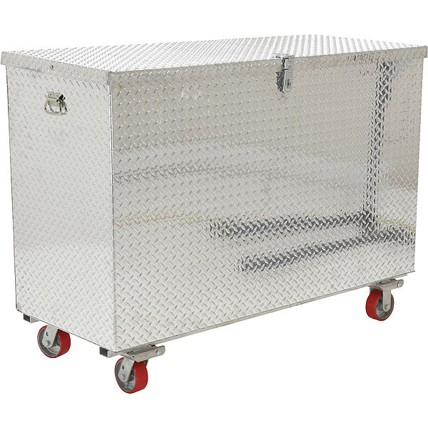 Vestil Tool Box, Casters, Silver, Aluminum, 60 in W x 36 in D APTS-3660-C