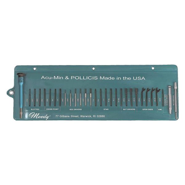 Moody Tool Inter ESD Miniature Tool Roll, 30 Pc 59-0246