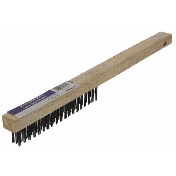 Gam 19 in. Wood Bent Handle Wire Brush 181164