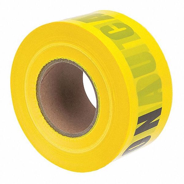 Zoro Select Caution Tape 3" 4 Mil Yellow BT-305