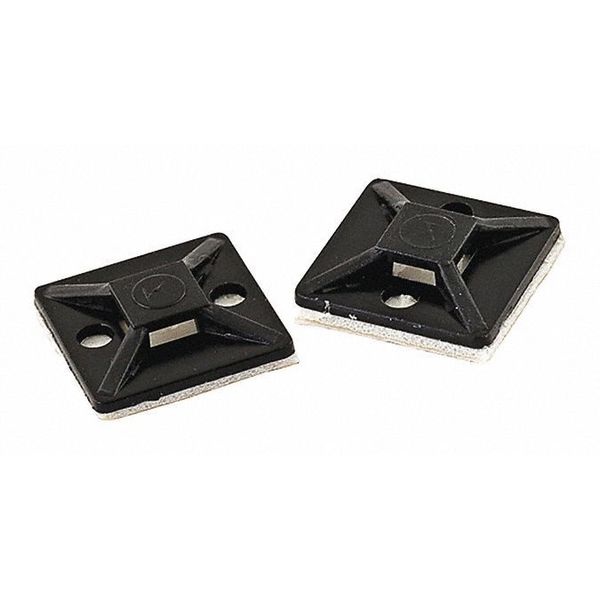 Nsi Industries Adhesive Tie Mnt. Blck 1.5X1.5", PK100 FTH15A-B