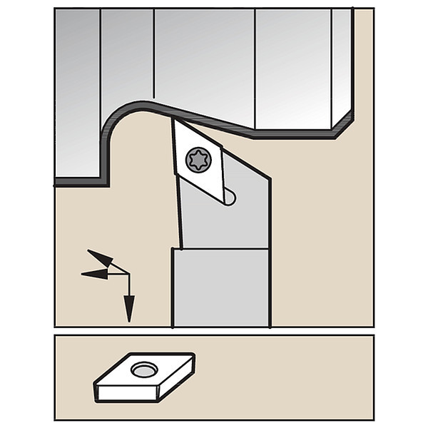 Widia Indexable Toolholder, SDJC,  SDJCR123